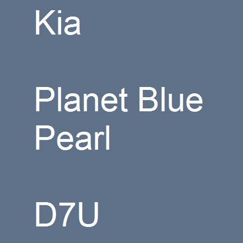 Kia, Planet Blue Pearl, D7U.